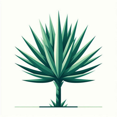 vector illustration of a green plant on a white background. flat styleのイラスト素材