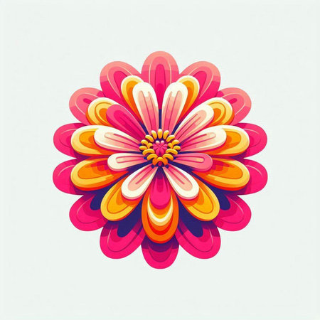 Beautiful colorful flower on a white background. Vector illustration for your designのイラスト素材