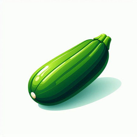 Zucchini isolated on white background. Vector illustration. Eps 10.のイラスト素材