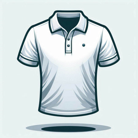 White polo shirt design over blue background, vector illustration eps10のイラスト素材