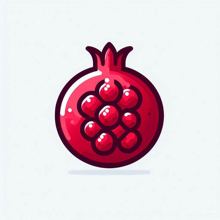Pomegranate icon. Vector illustration of pomegranate.のイラスト素材