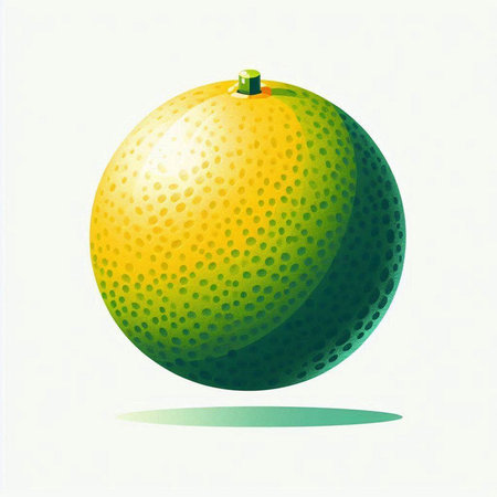 Illustration of a ripe orange on a white background, vector illustrationのイラスト素材