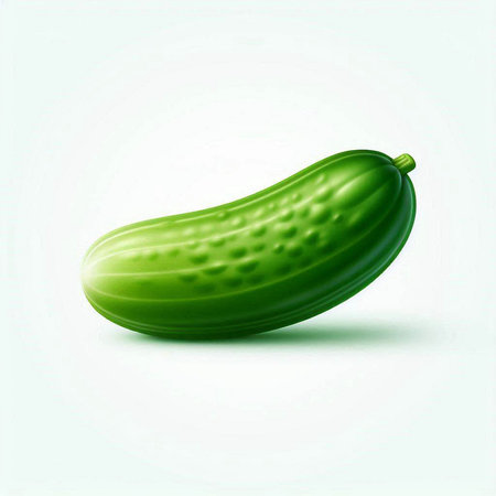 Cucumber on white background. Vector illustration. Eps 10.のイラスト素材