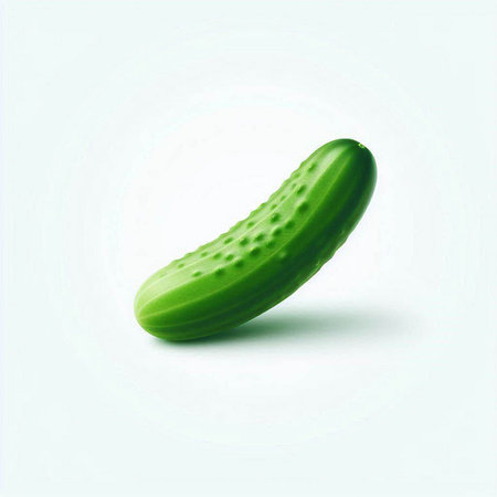 Cucumber isolated on white background. Vector illustration. Eps 10のイラスト素材