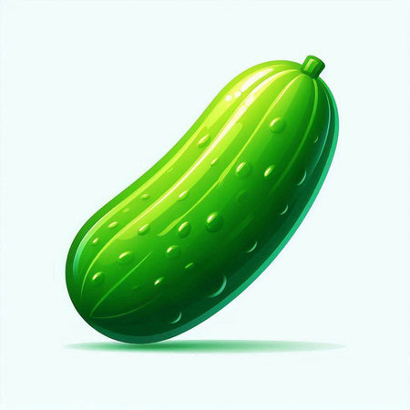 Cucumber isolated on a white background. Vector illustration. Eps 10のイラスト素材
