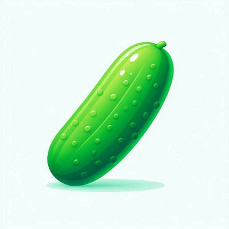 Cucumber on white background. Vector illustration. Eps 10.のイラスト素材