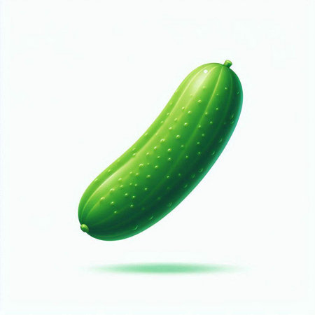 Cucumber on a white background. Vector illustration. Eps 10のイラスト素材