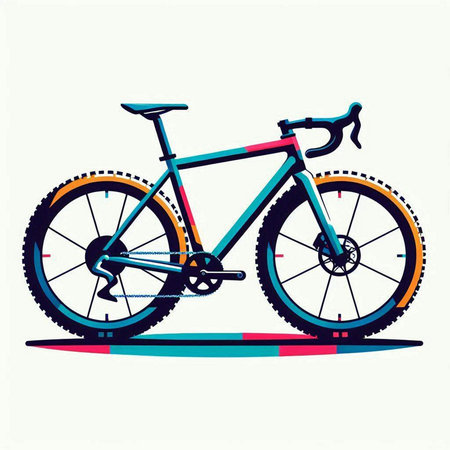 bicycle on a white background, vector illustration, eps 10のイラスト素材