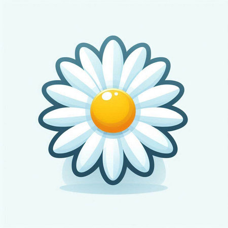 Daisy flower isolated on white background. Vector illustration. Eps 10.のイラスト素材