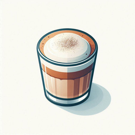 Coffee cup isolated on a white background. Vector illustration.のイラスト素材