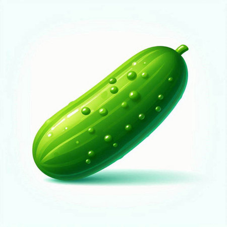 Cucumber on a white background. Vector illustration. Eps 10のイラスト素材