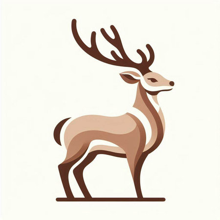 deer vector illustration isolated on a white background. eps 10のイラスト素材
