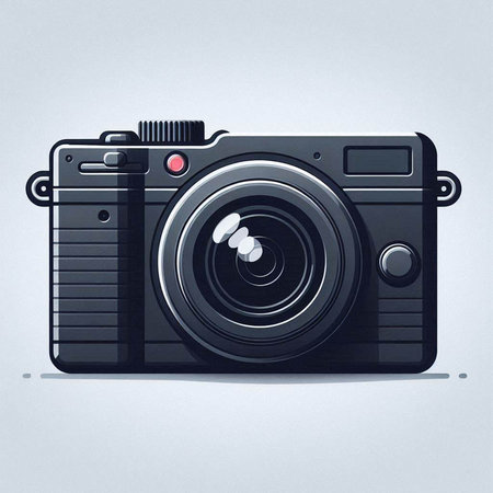 Retro camera on a white background. Vector illustration. Eps 10のイラスト素材