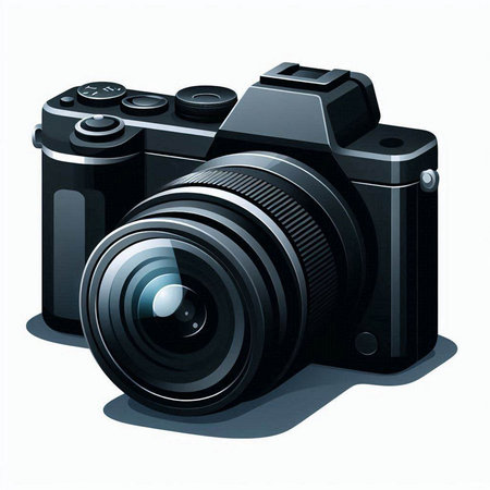 Camera icon on a white background. Computer generated 3D photo rendering.のイラスト素材