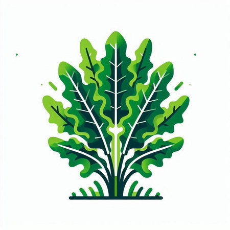 Green leaves on a white background. Vector illustration. Eps 10.のイラスト素材