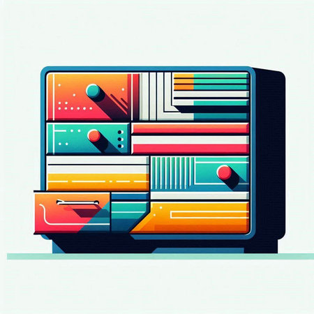 Retro TV with colorful screen. Vector illustration. Eps 10.のイラスト素材