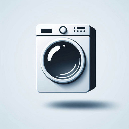 Washing machine icon. Realistic illustration of washing machine icon for web designのイラスト素材