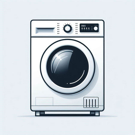 Washing machine on the white background. Eps 10 vector file.のイラスト素材