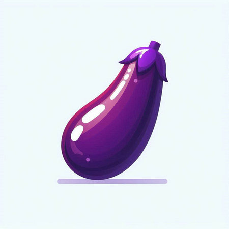 Eggplant vector illustration. Isolated on white background. Vector illustration.のイラスト素材