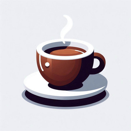 Coffee cup on a saucer. Vector illustration. Eps 10のイラスト素材