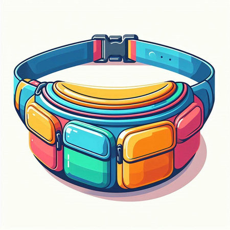 Illustration of a colorful smart watch on a white background. Vector illustrationのイラスト素材