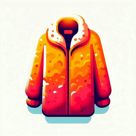 Winter coat. Vector illustration. Isolated on a white background.のイラスト素材