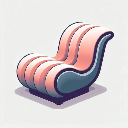 Illustration of armchair in 3D style. Vector illustration.のイラスト素材