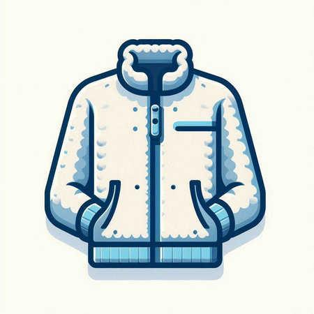 Hooded coat, vector illustration isolated on a white background.のイラスト素材
