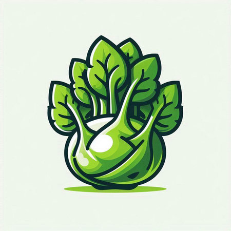 Kohlrabi vegetable icon, vector illustration, eps10のイラスト素材