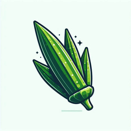 Illustration vector graphic of okra. Perfect to use for Food Companyのイラスト素材
