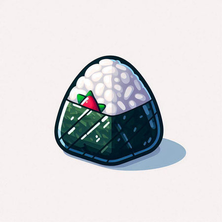 Illustration of a sushi roll on a white background, vector illustrationのイラスト素材