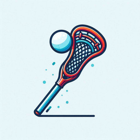 Tennis racket and ball icon. Vector illustration in doodle styleのイラスト素材