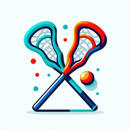 Colorful rackets and balls icon on white background. Vector illustration.のイラスト素材
