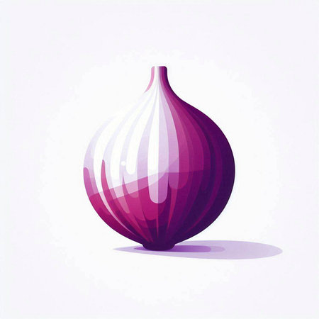 red onion on a white background, vector illustration, eps 10のイラスト素材