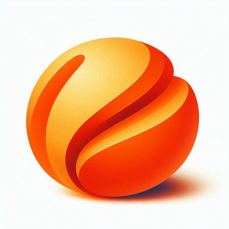 Abstract 3d sphere with shadow on white background. Vector illustration.のイラスト素材