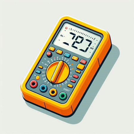 Digital multimeter, digital multimeter, multimeter vector illustration.のイラスト素材