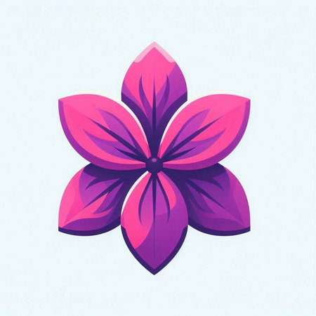 Illustration of a beautiful purple flower on a white background - vectorのイラスト素材