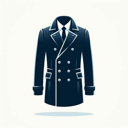 Men's coat on a white background. Vector illustration. Eps 10のイラスト素材
