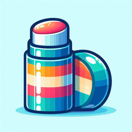 Cosmetic bottle with multicolor eye shadows. Vector illustration.のイラスト素材