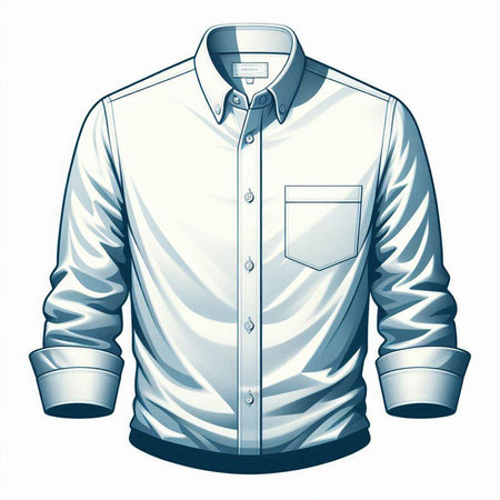 Men's shirt on a white background. Vector illustration. Eps 10.のイラスト素材