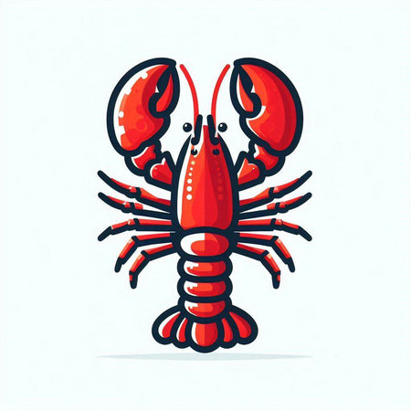 Lobster icon. Seafood vector illustration. Crayfish.のイラスト素材
