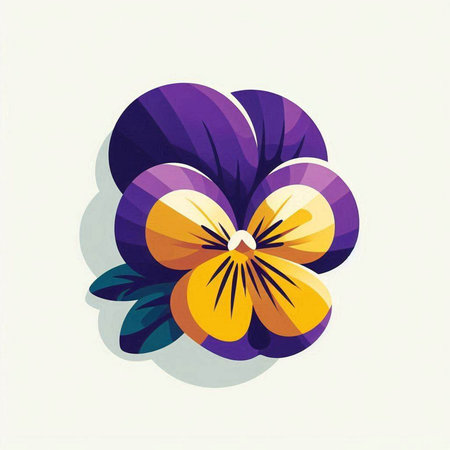 Pansy flower on a white background. Vector illustration. Eps 10のイラスト素材