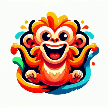Funny cartoon monster on a white background. Vector illustration for your designのイラスト素材