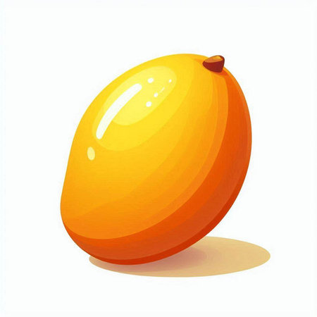 Mango fruit isolated on white background. Vector illustration. Eps 10.のイラスト素材