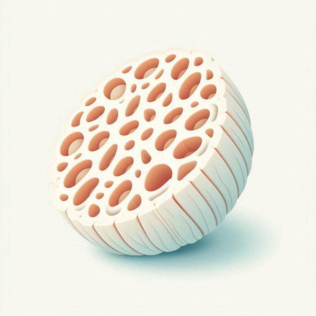 Wooden massage ball on a white background. 3d illustration.のイラスト素材