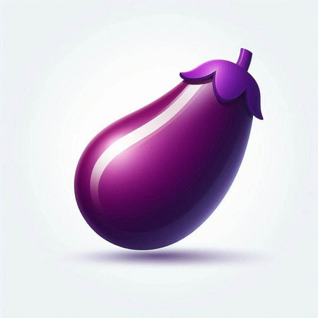 Eggplant, vector illustration, isolated on a white background.のイラスト素材