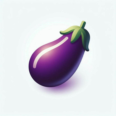 Eggplant vector illustration. Isolated on a white background.のイラスト素材