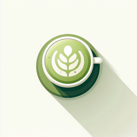 coffee latte art, flat design best vector icon EPS 10のイラスト素材