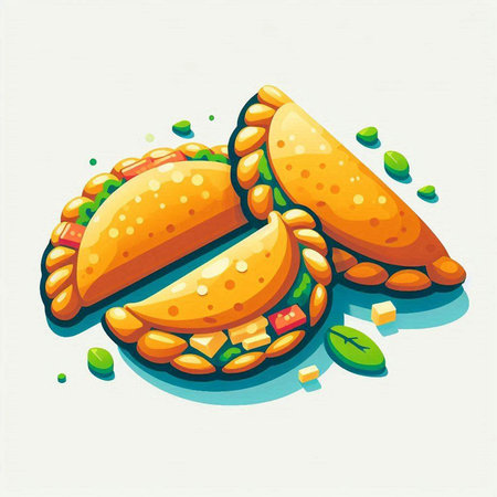 Illustration of a traditional mexican food made in vector formatのイラスト素材