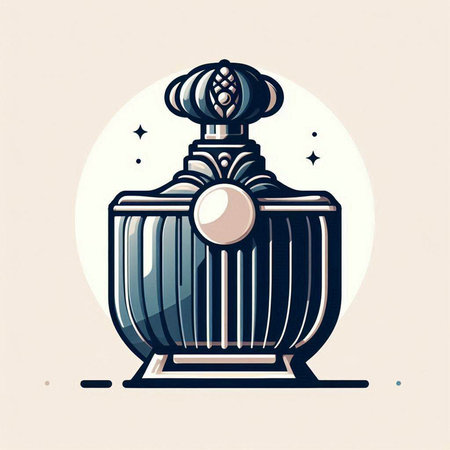 Perfume bottle. Vector illustration of a bottle of perfume.のイラスト素材